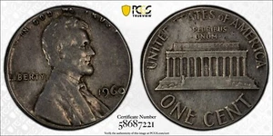1960 PCG AU50 Lincoln Cent on SILVER Dime Planchet!! 🔴 1C Struck on Silver 10C - Picture 1 of 3