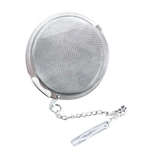 2pcs Tea Ball Stainless Steel Tea Infuser Mesh Tea Ball Tea Strainers with Chain - Picture 1 of 15