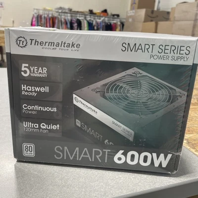Thermaltake SMART 600W ATX 12V V2.3EPS 80 Plus Certified Active PFC Power Supply - Image 1 of 4