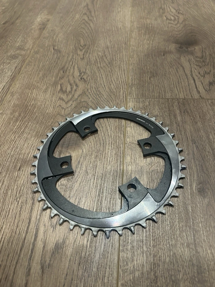 Corrente de estrada SRAM X-Sync 46t 107 BCD 4 parafusos 1x12 velocidades alumínio - Imagem 1 de 4