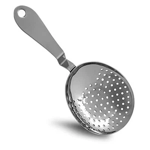 Julep Strainer: Stainless Steel Cocktail Strainer for Home or Commercial Bar - Picture 1 of 8