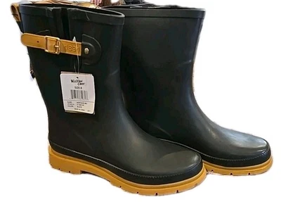Bota de lluvia Western Chief Heritage Mid negra para mujer talla 8 nueva con etiquetas sin caja (218) Foto 1 de 4