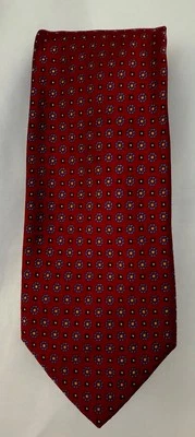 ROBERT TALBOTT Tie Best of Class Mens Silk Necktie Designer Geometric Red — 第 1/4 张图片