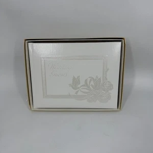 Nuevo libro de visitas vintage Gibson campanas de boda 800 entradas con caja - Imagen 1 de 5