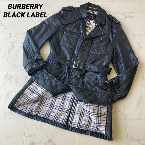 BURBERRY BLACK LABEL pelle di agnello trapuntata Nova Check L uomo #ED ZHA