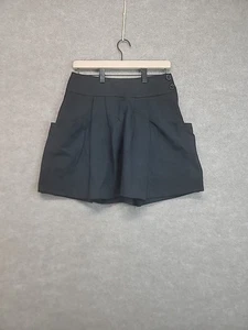 Lacoste Skirt Womens Sz 36 Black Pleate Knit Golf Mini Micro Side Button Stretch - Picture 1 of 7