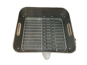 Simplehuman Grau Kompakt Geschirrkorb Abtropfsystem Kunststoff Edelstahl Kombi - Bild 1 von 8