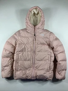 The NORTH FACE Hooded FULL ZIP Winter JACKET Girls MEDIUM 10/12 - Picture 1 of 10
