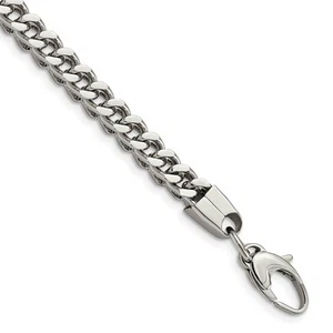 Men's Stainless Steel Franco Chain 9 Inch Bracelet - Picture 1 of 6