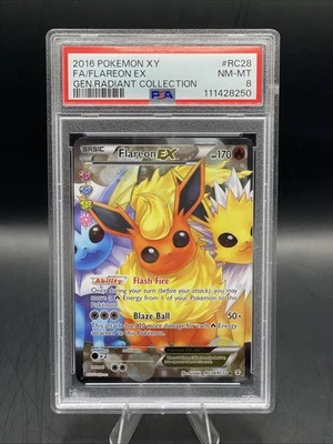 PSA 8 Flareon Ex Full Art RC28/RC32 Generations Radiant Collection 2016 Pokemon - Image 1 of 2