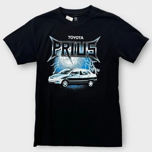 Toyota T-Shirt Mens Small Black Prius Lightning Car Graphic Y2K Hot Topic NWT - Picture 1 of 6