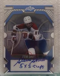 STEVE SHUTT 2025 Leaf Legends Hockey Acetate Autograph Inscribed “5x S.cups” 4/4 - Picture 1 of 2