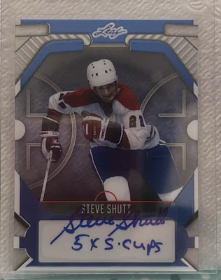 STEVE SHUTT 2025 Leaf Legends Hockey Acetate Autograph Inscribed “5x S.cups” 4/4 - Image 1 of 2