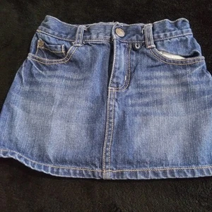 Gymboree Girls’ Blue Denim Mini Skirt – Size 4, Adjustable Waist, 100% Cotton - Picture 1 of 6
