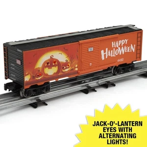 O Gauge Halloween Boxcar with Lighted Pumpkins - Picture 1 of 5