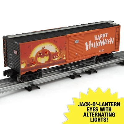O Gauge Halloween Boxcar with Lighted Pumpkins - Image 1 of 4