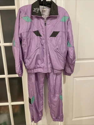 Chándal cortavientos Sergio Tacchini talla 4 para mujer púrpura vintage 2 piezas Foto 1 de 4