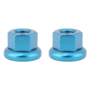 Origin8 Cr-Mo Hub Axle Nuts, M9 x 1.0, Blue - Picture 1 of 1