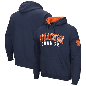 Men's Colosseum Navy Syracuse Orange Double Arch Pullover Hoodie - Picture 1 of 3