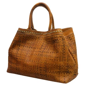 NM Never Mind Nmbgm108A Tote Vintage Handmade Genuine Cowhide Leather Women Bag - Picture 1 of 3