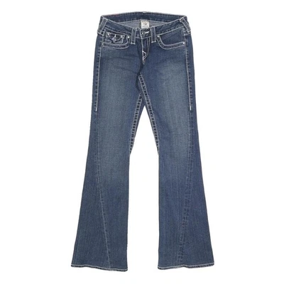 TRUE RELIGION Womens Blue Regular Flared Denim Medium W25 L31 Zip Cotton Blend - Image 1 of 4