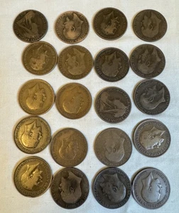 Lote de 20 monedas de un centavo - 1d de la reina Victoria Eduardo VII. 1900 en adelante - Imagen 1 de 11