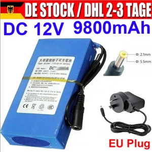 12V MAX 24W 9800mAh Tragbare Wiederaufladbare Lithium-Batterien Akku EU Stecker - Bild 1 von 14
