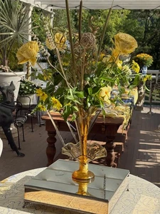 Antike mundgeblasene Fenton Kunstglas Epergne Vase - 14 cm hoch - Bild 1 von 7