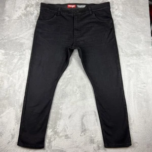 Wrangler Men's Unlimited Comfort Straight Jeans Casual Solid Black Size 42x30 - Picture 1 of 10