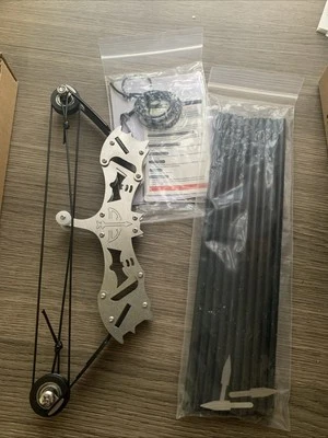 Juego de mini arco compuesto de metal y 10 flechas (arco MINI, NO tamaño completo) Foto 1 de 3