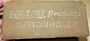 VTG GREIST SEWING MACHINE BUTTON HOLER WITH ORIGINAL BOX - Picture 1 of 3