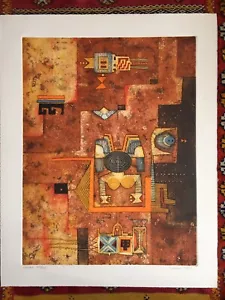 DIANA HANSEN TIASCALA NATIVO AMERICANO ASTRATTO 1979 119/200 ACQUAFORTE - Foto 1 di 9