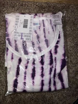 Camisa completa túnica Lularoe Perfect T blanca: púrpura tie dye grande 16/20 unicornio 🦄 Foto 1 de 4