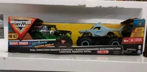 Monster Jam Official Grave Digger vs Megalodon Racing Rivals Remote Control Cars - Picture 1 of 1