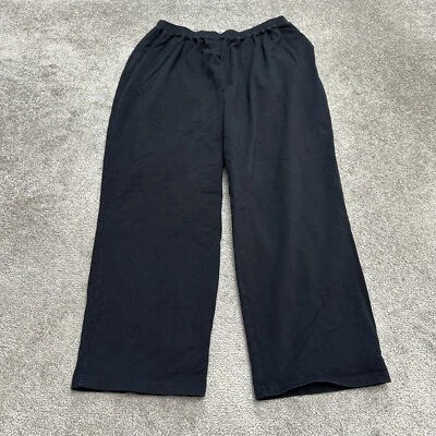 Pantalones de salón Liz & Me Petite para mujer 14/16 negros rectos informales 30x26 Foto 1 de 4