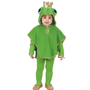 Froschkostüm Kinder Kapuzenponcho Frog 98 cm 1-2 Jahre Froschkönig Poncho Frosch - Bild 1 von 3