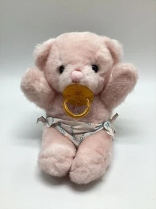 Oso de peluche Dakin Vintage 1992 Pink Cuddles Goo Goo pañal chupete peluche - Imagen 1 de 9