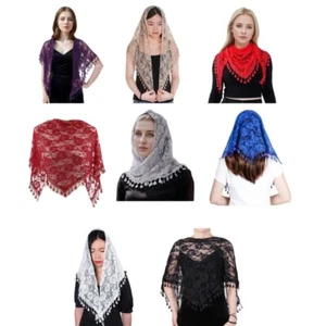 Fashionable Rose Embellished Triangles Scarf Wedding Ceremony Triangles Scarf - Picture 1 of 16
