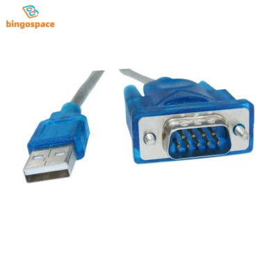 USB to RS232 Serial Port 9 Pin DB9 Cable Serial COM Port Adapter Convertor Blue - Image 1 of 4