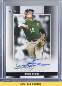 2019 Leaf Perfect Game National Showcase Black Proof 1/1 Gavin Casas Auto nd3