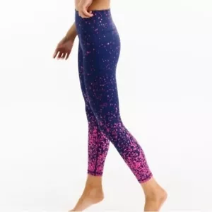 Zyia Navy Pink Splash Light N Tight High Rise Leggings 7/8 24" Size 6-8 - Picture 1 of 13