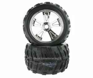 824003V Couple Wheel And Circles Chrome Complete 1/8 Monster Truck HIMOTO 2pz - Picture 1 of 1