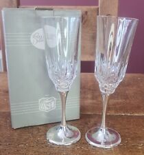 Royal County Silverware Hand Cut Lead Crystal Wine / Champagne Glass Flute 