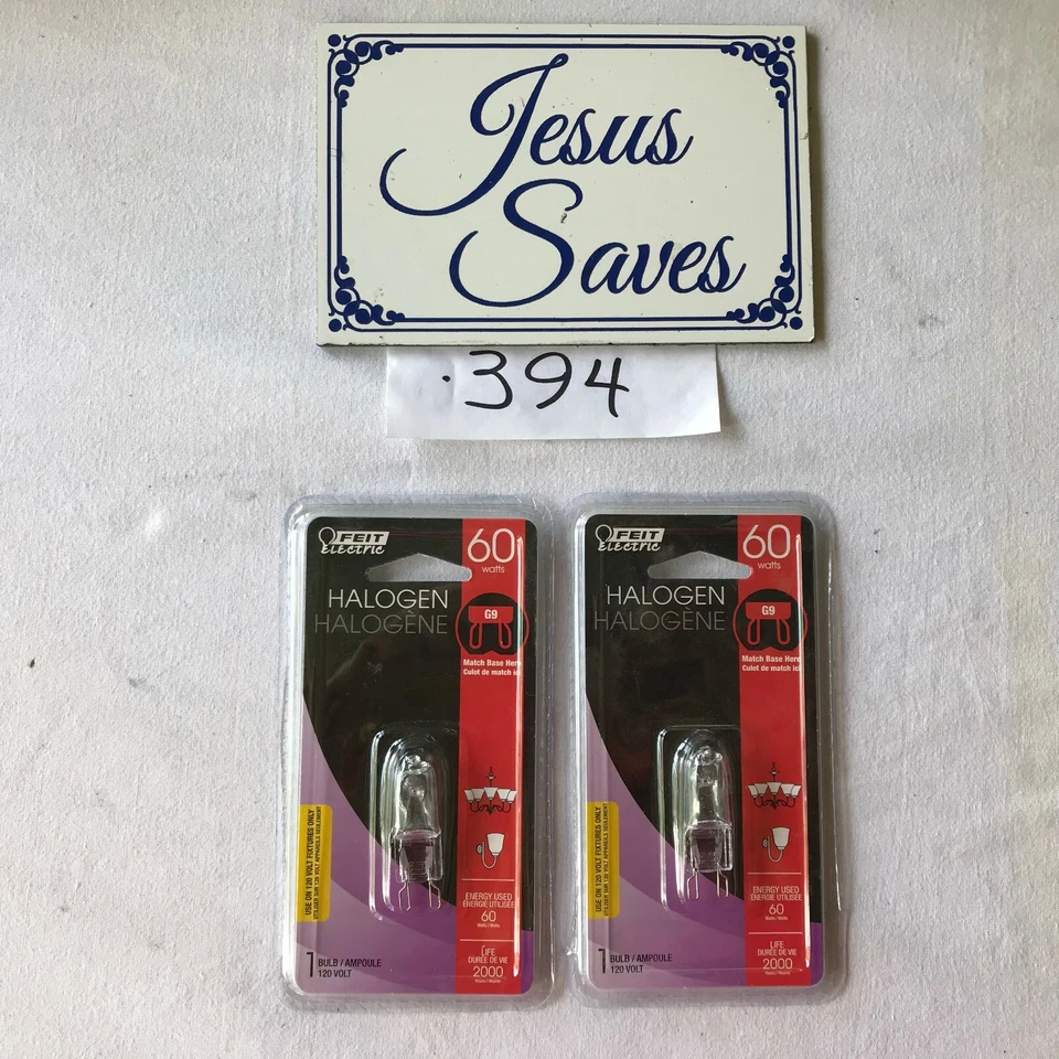 2- Feit Electric Bpq60/G9  60w G9 Light Bulb         #394 - Image 1 of 1