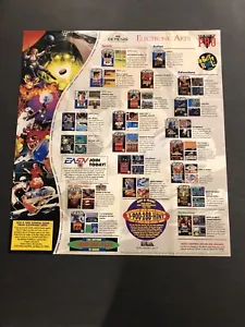 Inserto de póster de artes electrónicas Sega Genesis - Imagen 1 de 2
