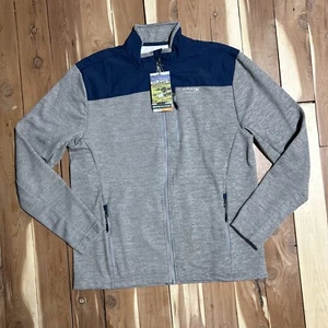 NWT Orvis Men's Medium Bonded Mesh Full Zip Jacket, Gray Blue Long Sleeve - Picture 1 of 12