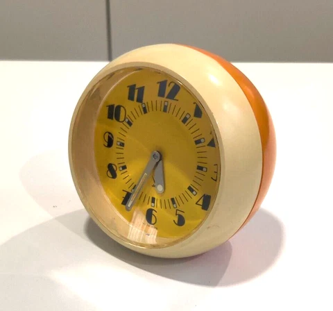 JAZ ALARM CLOCK SPACE AGE WIND UP MADE IN FRANCE 1970s Cover