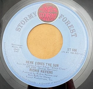 Richie Havens Here Comes The Sun / Younger Men Get Older 45 Vinyl 70s Folk Blues - Picture 1 of 6