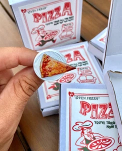 Echte Scheibe Pizza Emaille Pin (magnetisch), Pizza Pins, ny Pizza - Bild 1 von 6