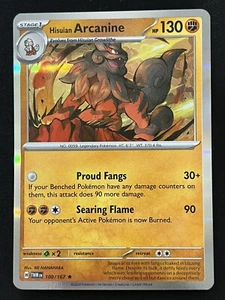 Hisuian Arcanine 100/167 Maschera Crepuscolare Pokemon Holo Raro - Foto 1 di 2